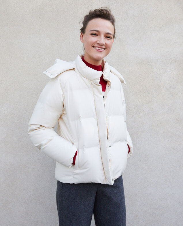 Cosy quilted down jacket  White
