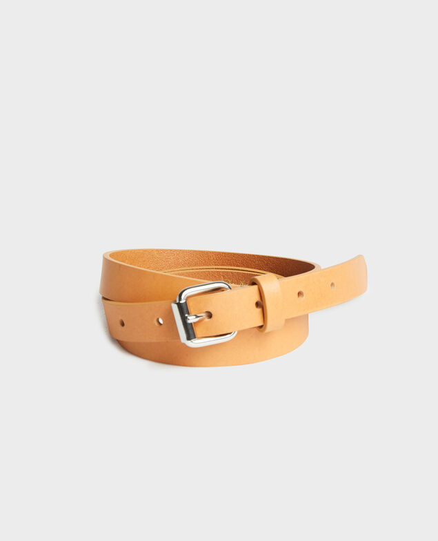 Leather belt Camel