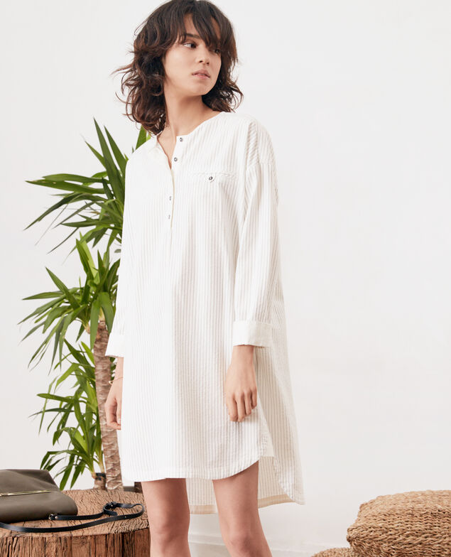 Striped tunic Off white/navy stripes