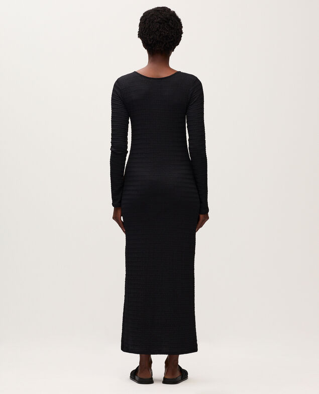 Textured maxi dress H091 black beauty