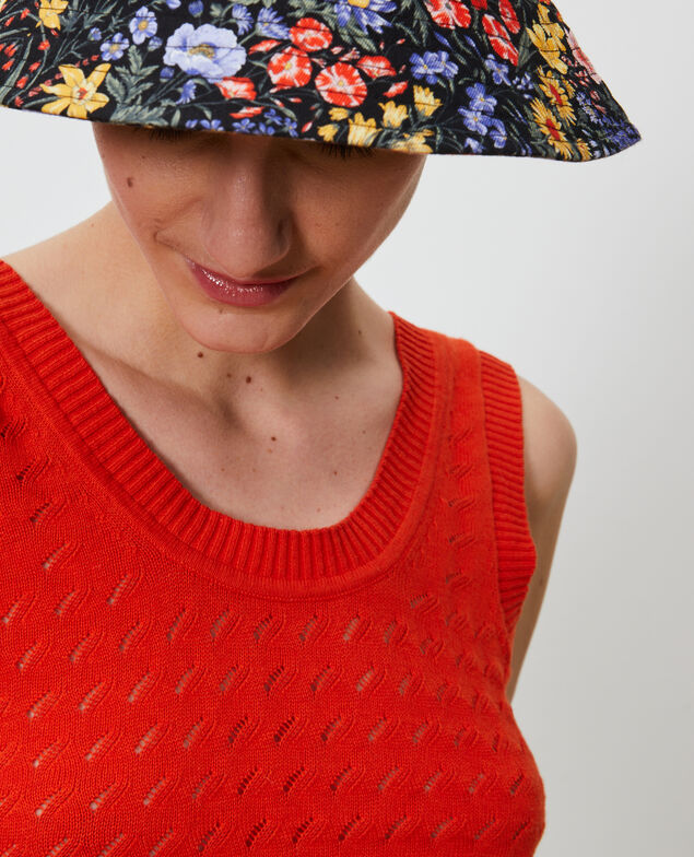 Cotton and linen vest Pureed pumpkin
