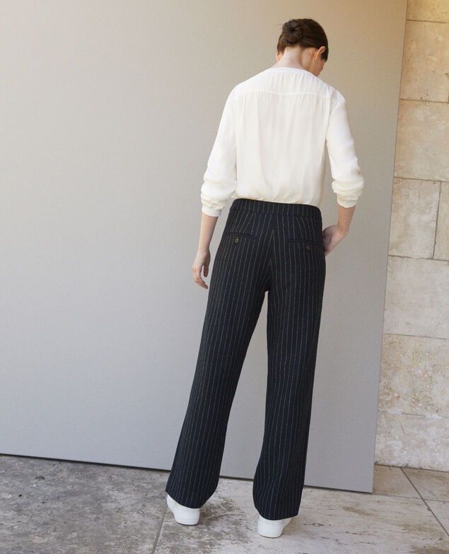 Thick trousers Navy/off white