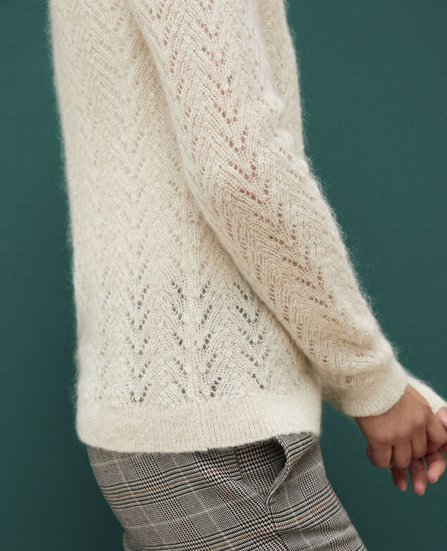 Mohair blend cardigan White