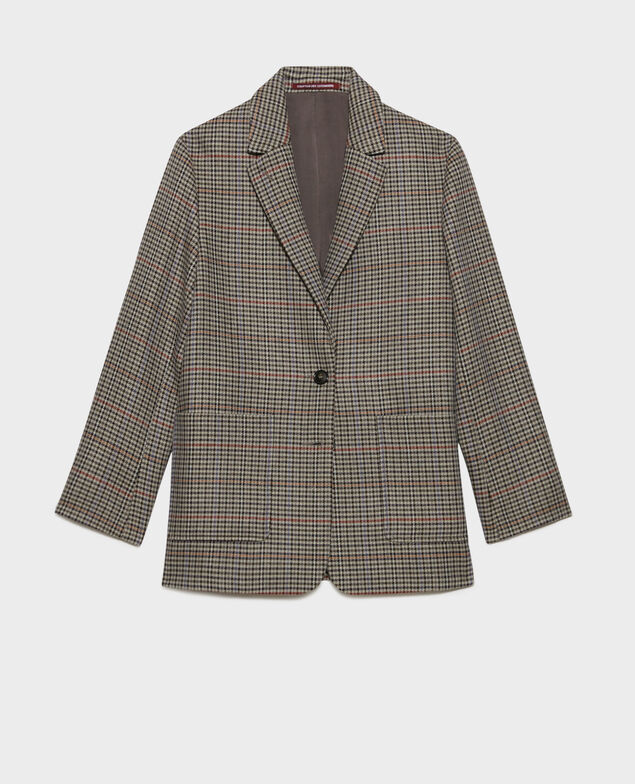 Check boyfriend blazer 8864 03 gray check