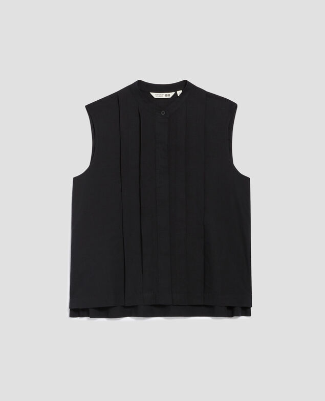 Sleeveless blouse H091 black beauty