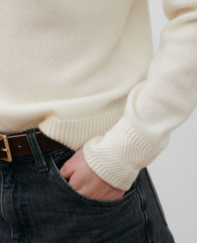 Cashmere boat neck jumper Gardenia