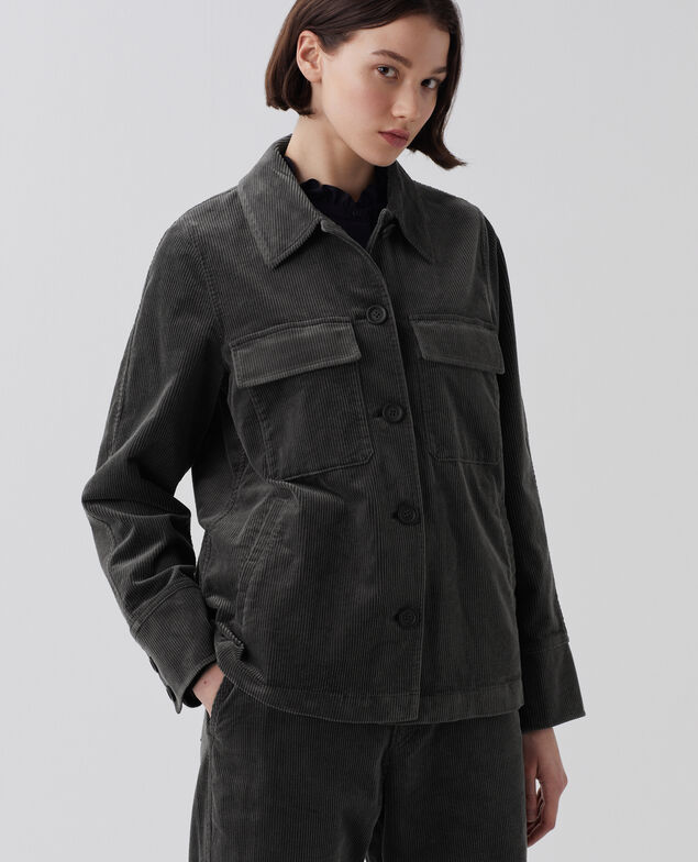 Corduroy jacket U070 gray