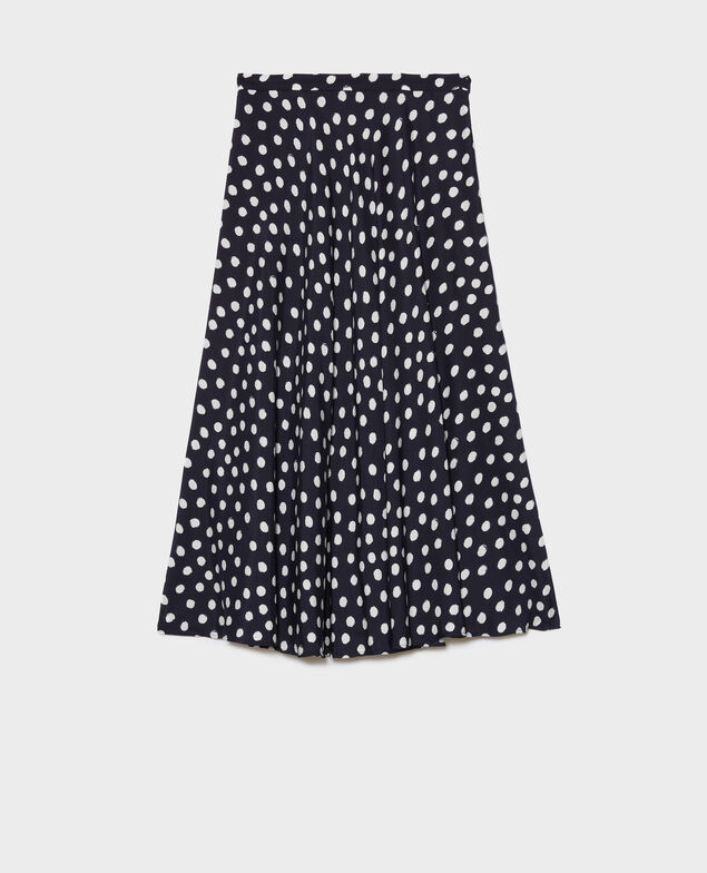 Silk skater skirt Big dots