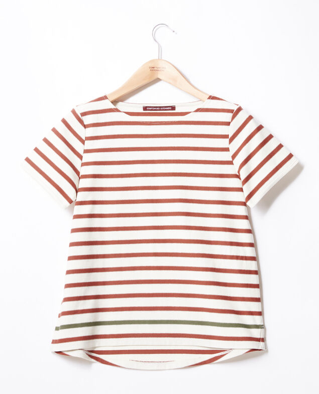 Striped T-shirt Kaolin/auburn/sage