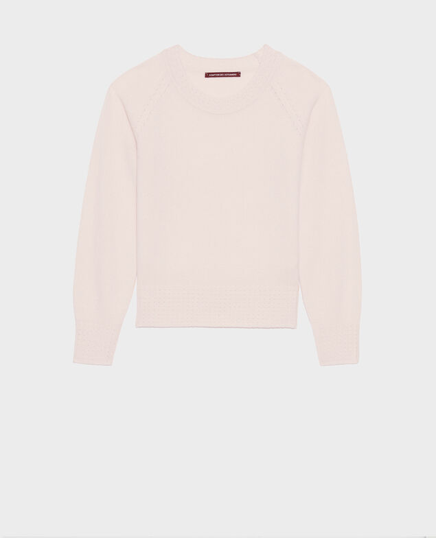 Round-neck cashmere jumper Seashell pink