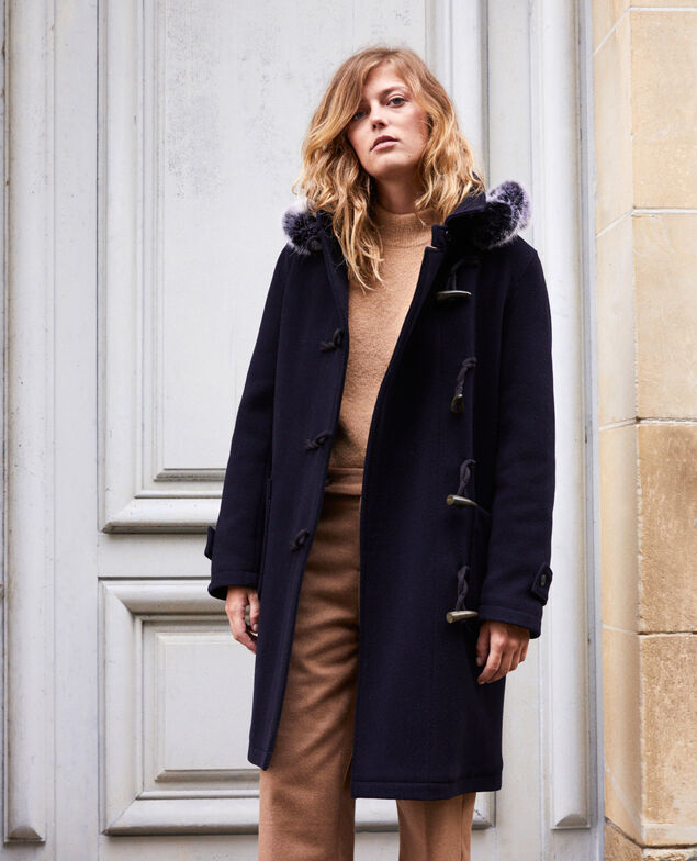 Duffle-coat-type coat Dark navy