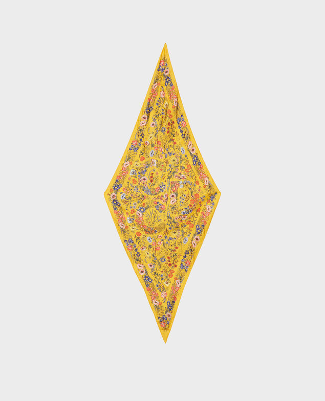Silk diamond scarf Spectra yellow