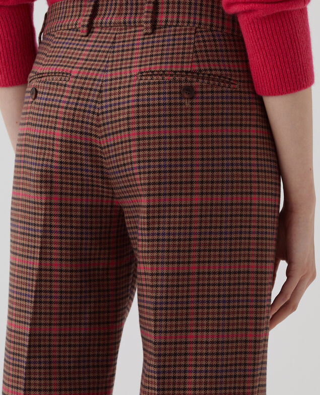 COLETTE - Straight trousers I121 check pink