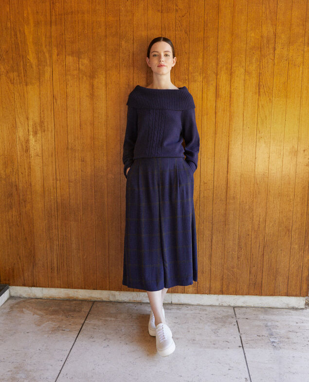  Flared culotte skirt Blue