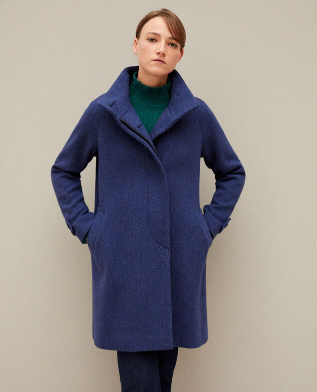 Coat with stand-up collar Peacoat