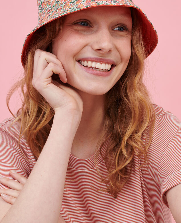 Round neck cotton t-shirt 120 stripes red