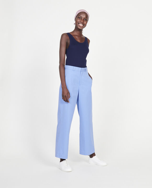 Cotton boyfriend trousers Persian jewel