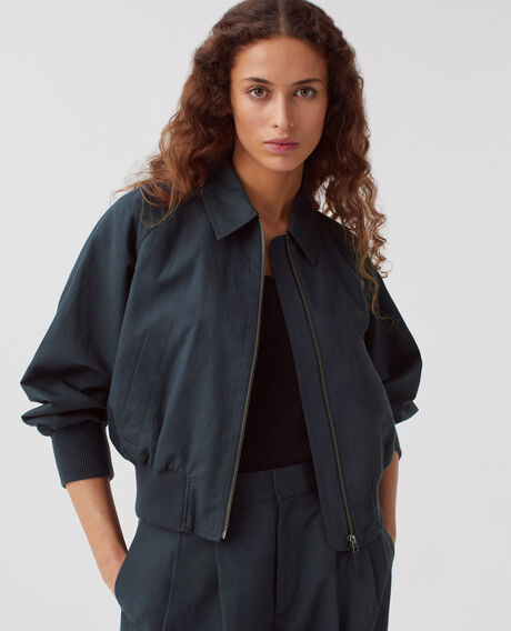 Zip-up jacket J690 blueberry