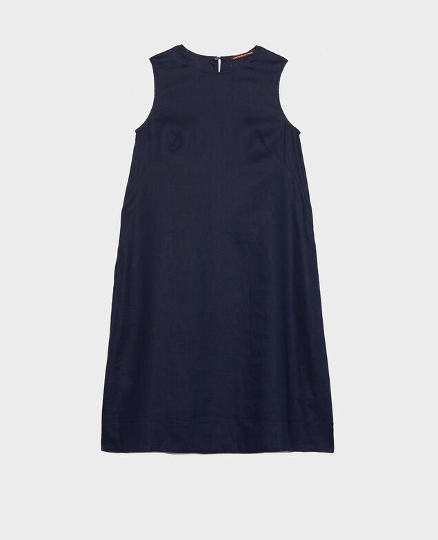 100% linen dress Maritime blue