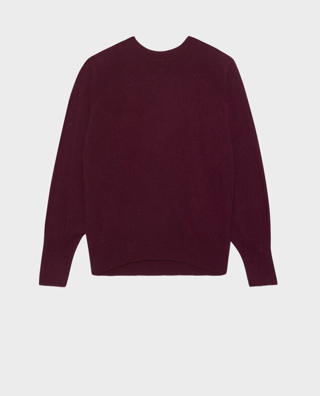 Round neck cashmere jumper 8854 18 wine