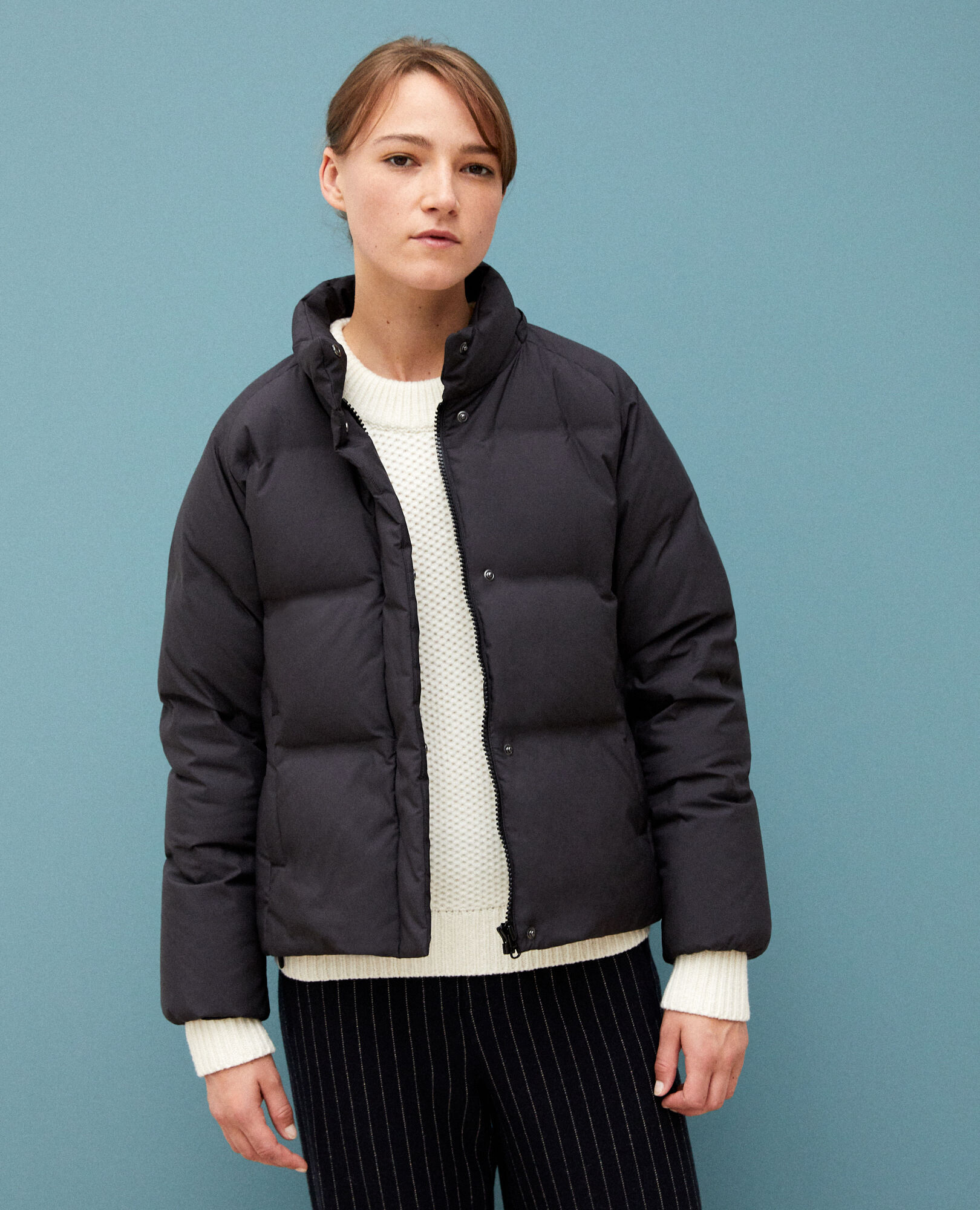 [COMPTOIR DES COTONNIERS] ダウンジャケット 38 Reversible padded jacket green - Comptoir des Cotonniers