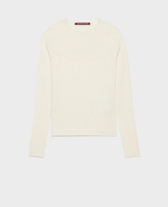 3D knit lace jumper Gardenia