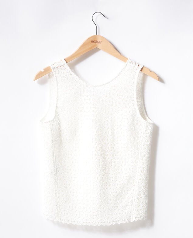 Broderie anglaise top Off white