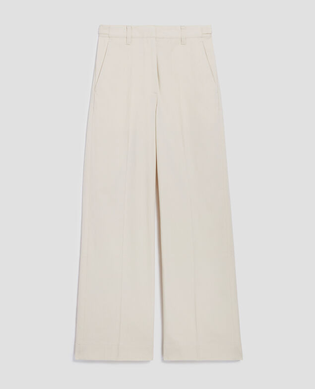 BLANDINE - Straight trousers I010 glass green beige