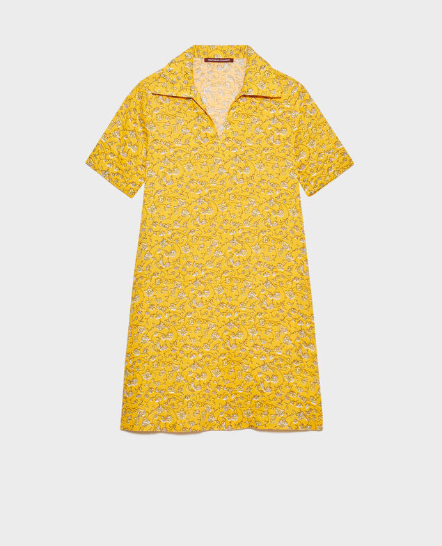 Linen tunic dress Indie-small-yellow