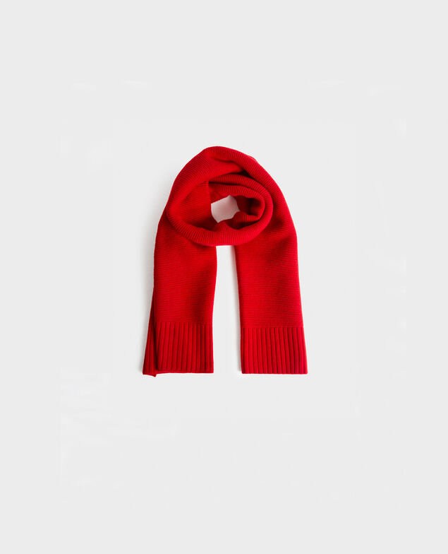 Knitted wool scarf Royale red
