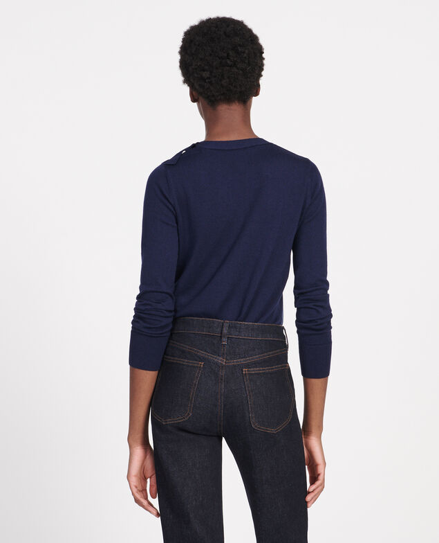 Silk and cashmere blend jumper Maritime blue