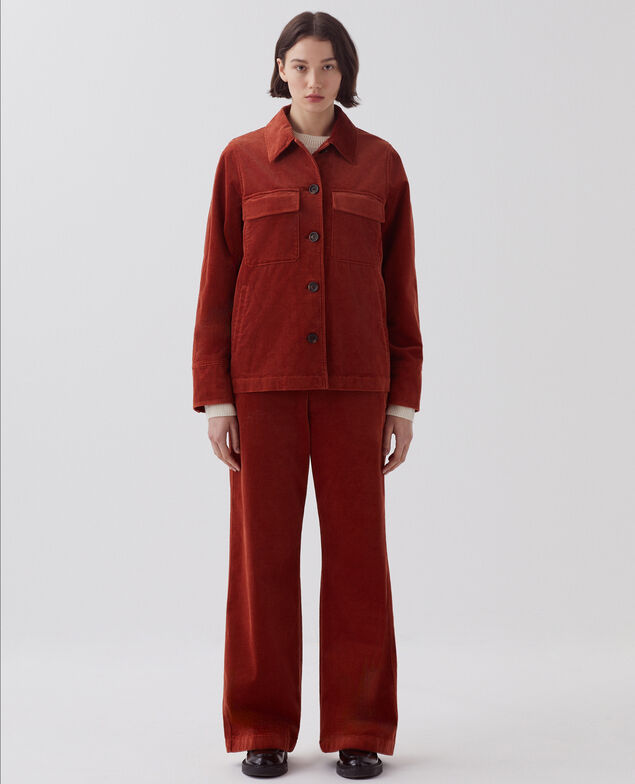 Corduroy jacket U270 orange