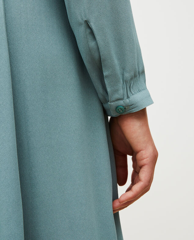 Pleated dress with belt  Treillis