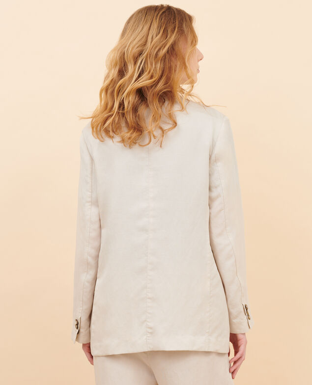 Linen blend blazer 30 natural
