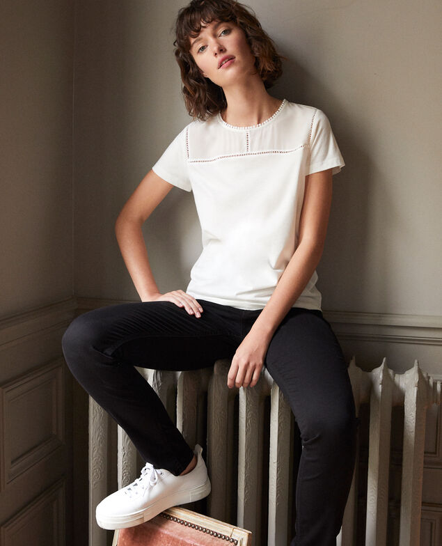 Bimaterial T-shirt White