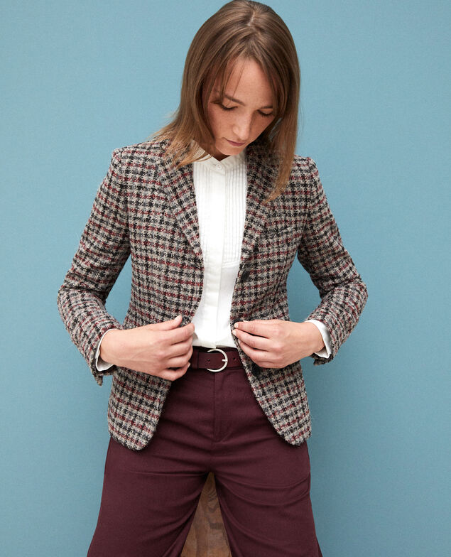 Wool blend blazer Red