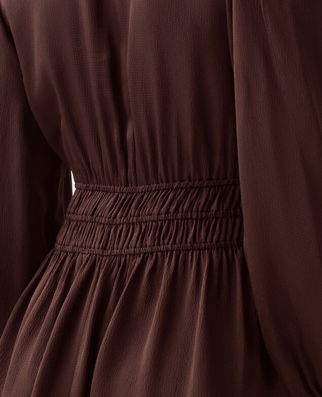 Floaty mini dress I390 coffee bean