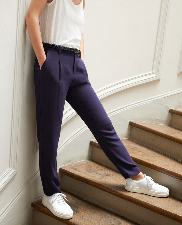 Suit-style trousers Peacoat