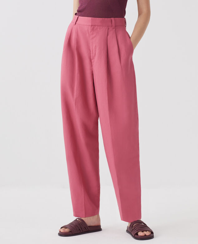 Pleated trousers J130 baroque rose