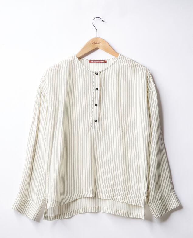 Striped blouse Off white/black stripes