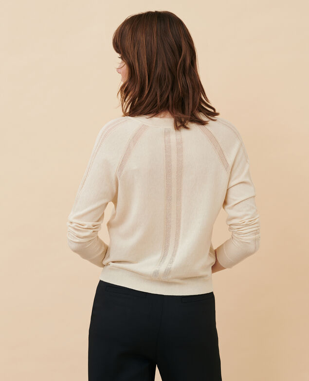 Mixed silk cardigan 30 natural