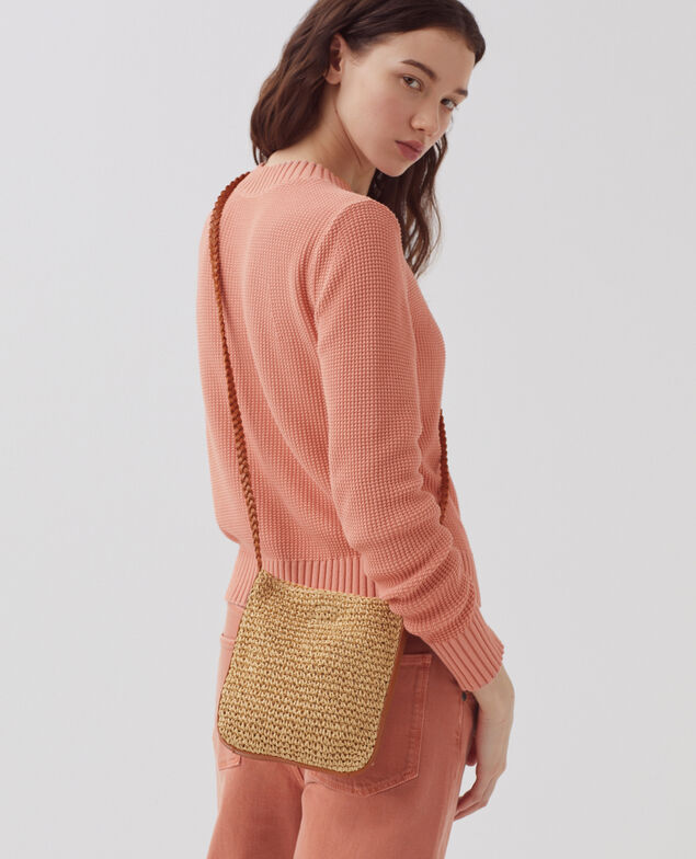 Small crochet bag with shoulder strap 7003 30 natural