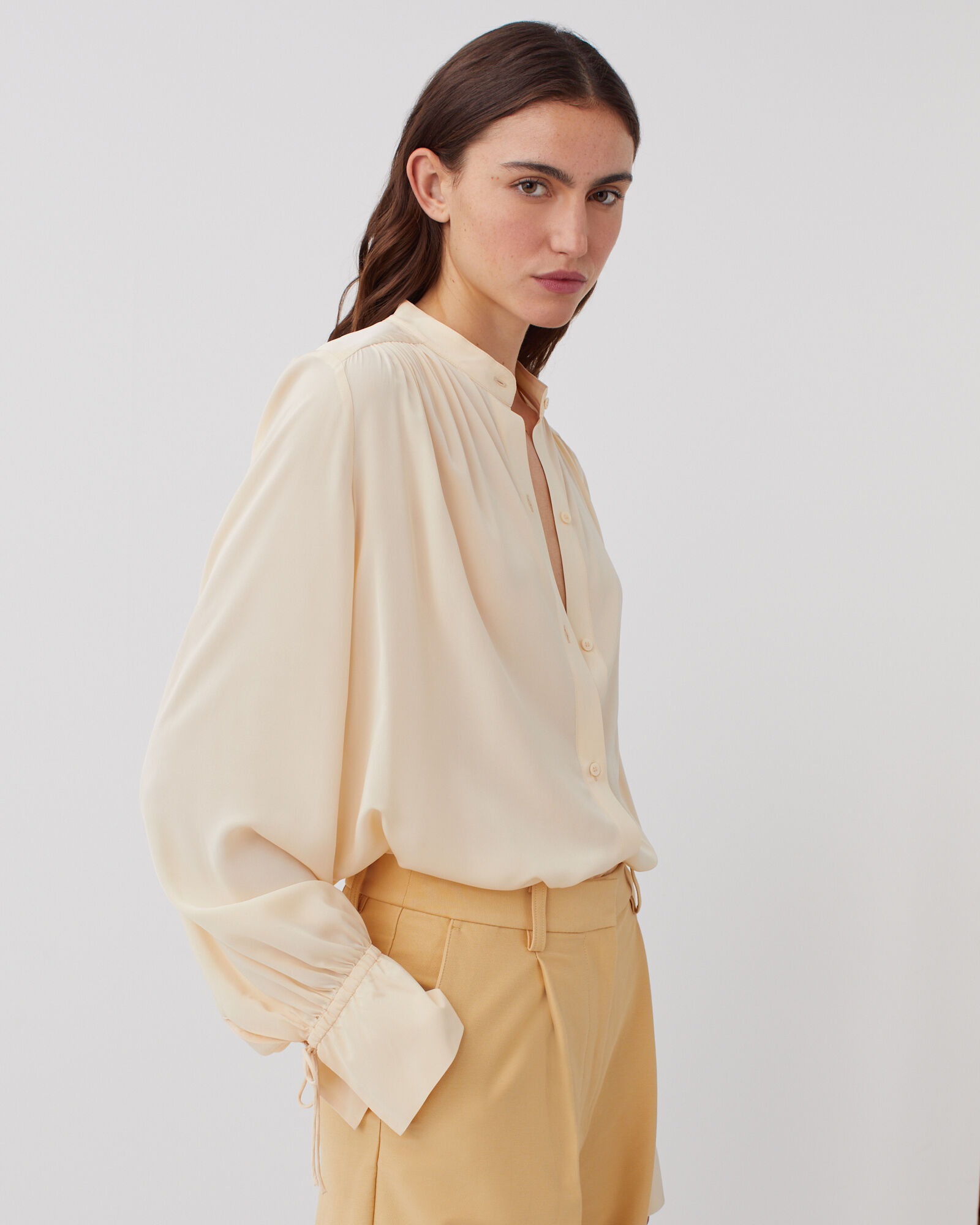 Long-sleeve silky shirt natural - Comptoir des Cotonniers