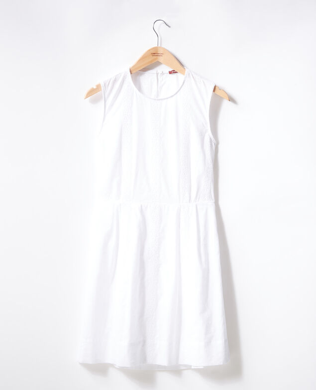 Embroidered dress Blanc