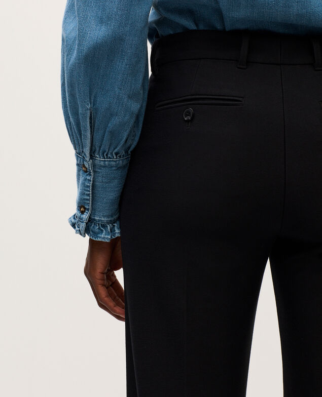 Slim fit straight trousers H091 black beauty