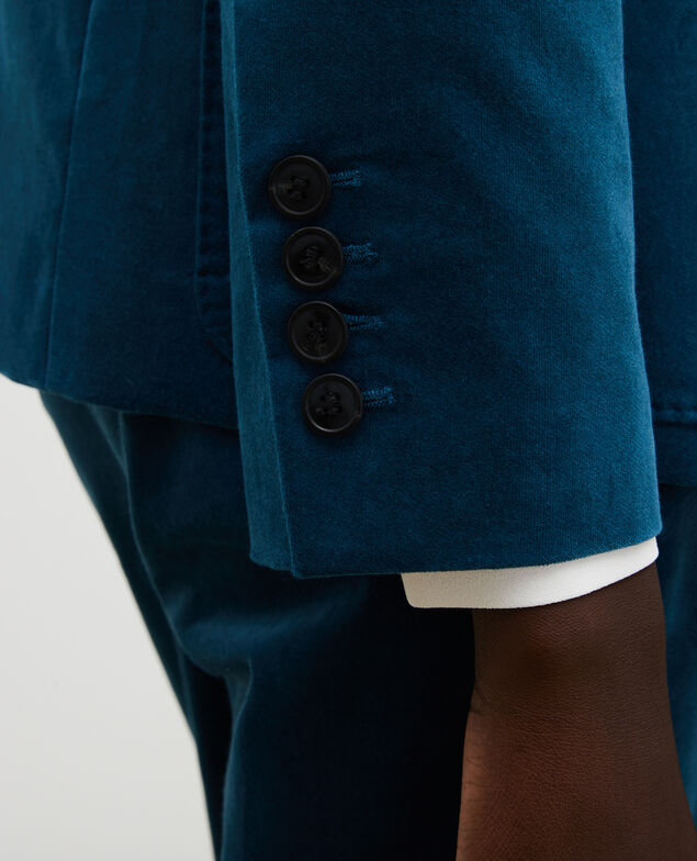 Two button corduroy blazer Blue coral