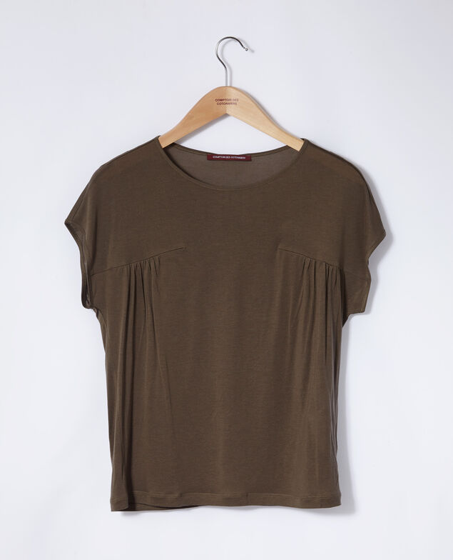 Round neck t-shirt Olive night
