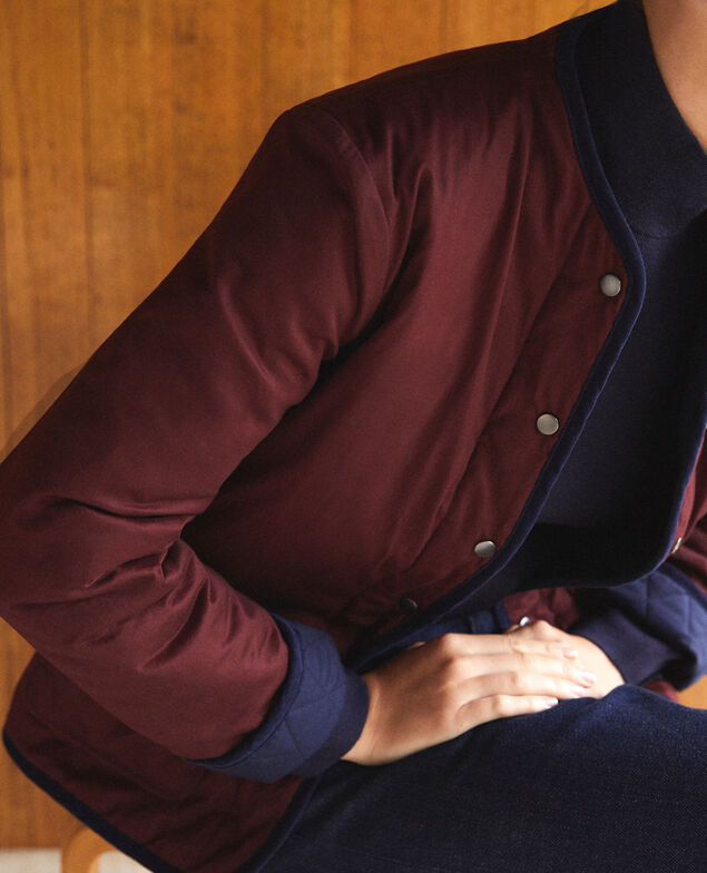 Reversible short jacket Blue