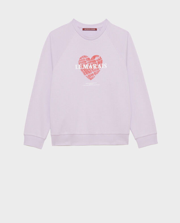 Fleece sweatshirt Pastel lilac
