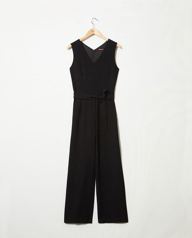 V-neck jumpsuit Noir